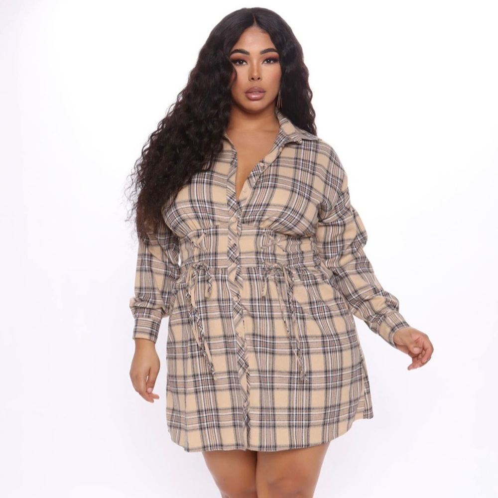 Plaid Corset Mini Dress
